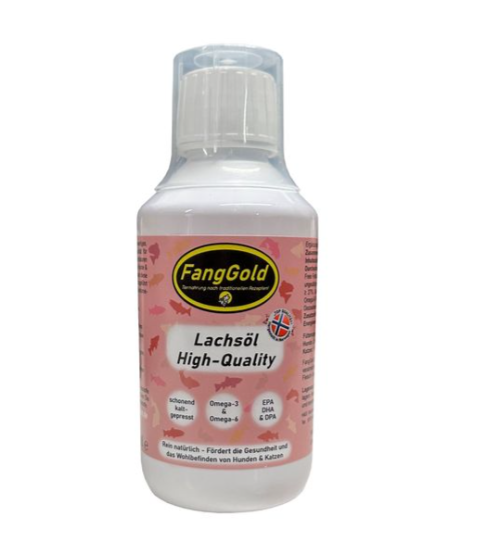 Hochwertiges Omega-3-Lachsöl für Hunde und Katzen: Unterstützt glänzendes Fell, gesunde Haut und fördert den Stoffwechsel sowie das Immunsystem.