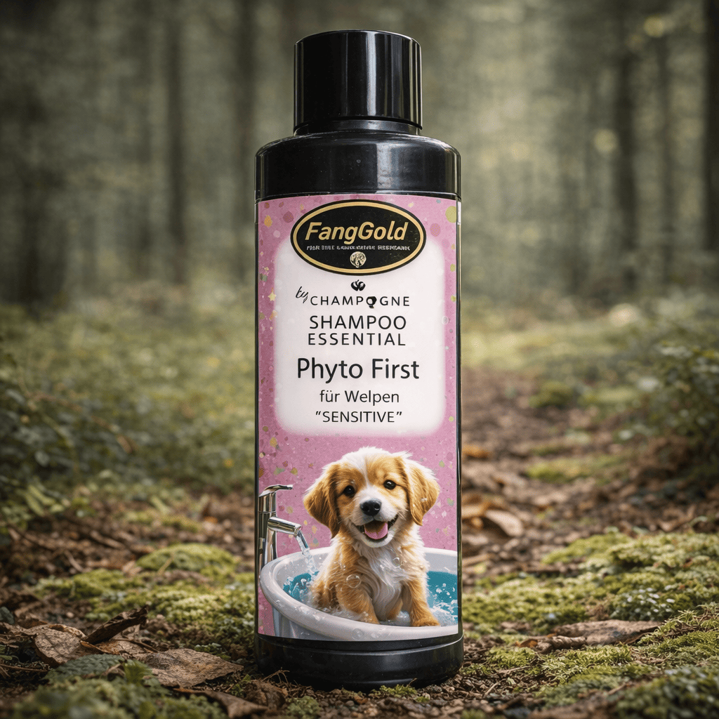 Parfümfreies Welpenshampoo für empfindliche Haut. Rein pflanzlich, besonders mild und ideal für die erste Wäsche von Welpen und Katzen.