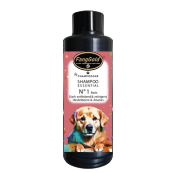 Professionelles Hundeshampoo für stark verschmutztes Fell.