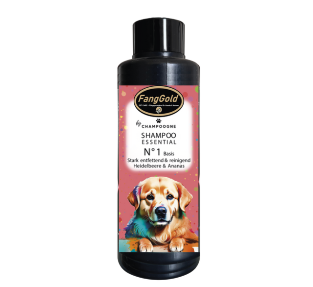 Professionelles Hundeshampoo für stark verschmutztes Fell.